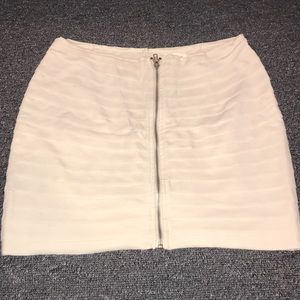 Front zipper mini skirt